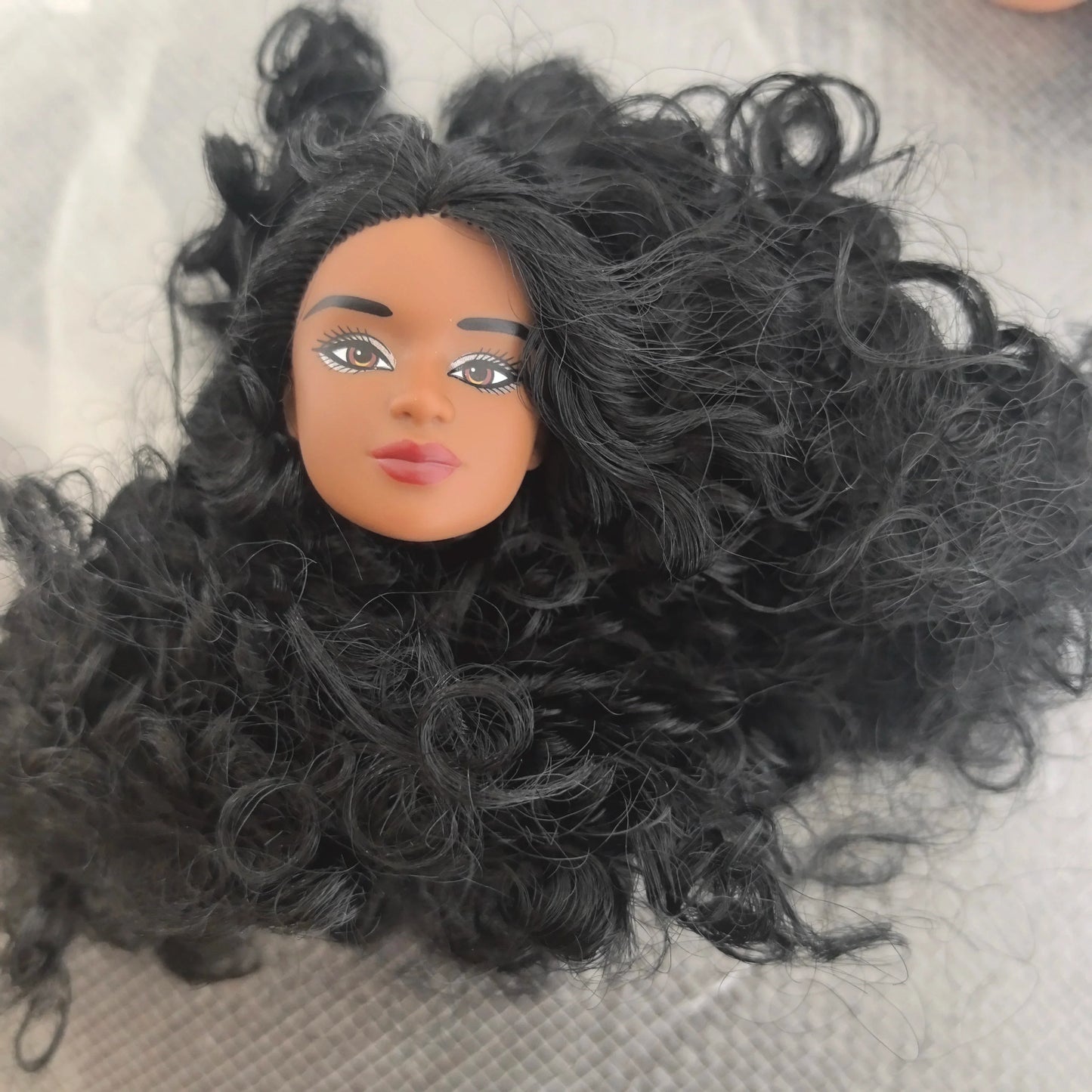 Original 1/6 Doll Supermodel FR Heads — DIY Curly Black Hair Doll Accessories, Limited Edition Collectible Gift