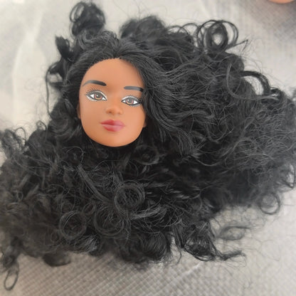Original 1/6 Doll Supermodel FR Heads — DIY Curly Black Hair Doll Accessories, Limited Edition Collectible Gift