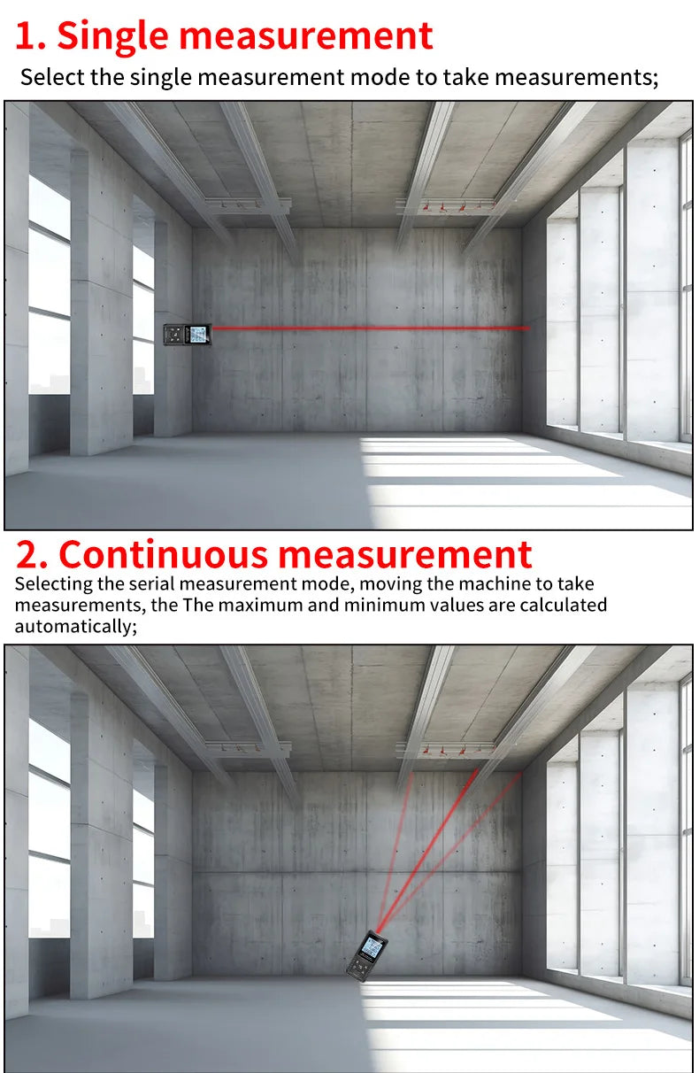 Snakol 120M Green Laser Tape Measure — High Accuracy Digital Distance Meter & Electronic Ruler