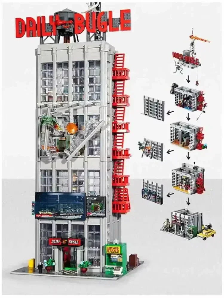 Newspaper Office Building Blocks Set — Anniversary Edition, Compatible with Lego, Perfect Christmas Gift 76178