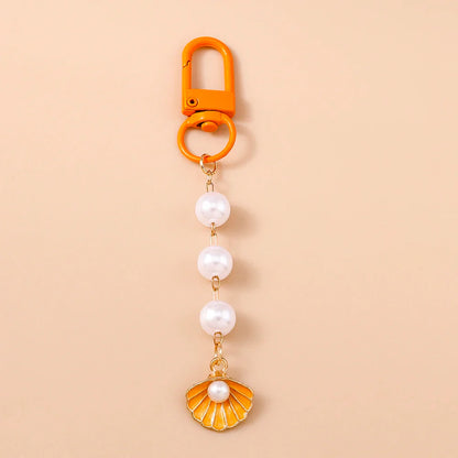 Summer Beach Shell Keychain – Octopus and Starfish Marine Life Pendant for Women, Girls, Handbag Decor, and Gifts