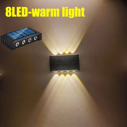 4/6/8/10 LED Solar Wall Lamp - Waterproof Up & Down Outdoor Light for Garden, Yard, Fence & Landscape Decor