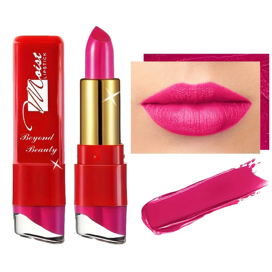 12 Colors Creamy Moisturizing Lipstick – Long-Lasting, Women & Schoolgirl Makeup for Beginners, Leaning Tower Lip Makeup