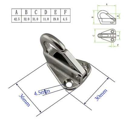 2 X Marine 316 Stainless Steel Spring Snap Fending Hook - Boat Hardware - Spring Locked Fender Hooks