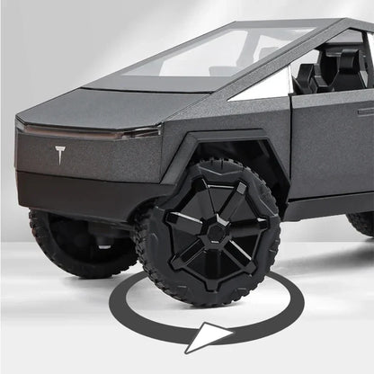 1:24 Alloy Diecast Mini Pickup Truck Model – Tesla Cybertruck Metal Toy for Boys, Kids’ Birthday & Collectible Gift
