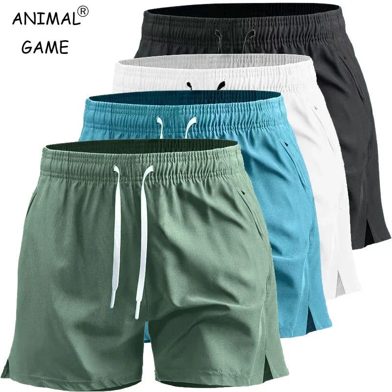 Men’s Summer Sport Shorts – Quick-Dry Athletic Running Shorts with Pockets for Gym & Beach