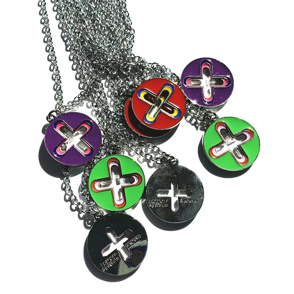 Trendy Hip Hop Dripping Oil Cross Pendant Necklace – Unique Niche Design Jewelry