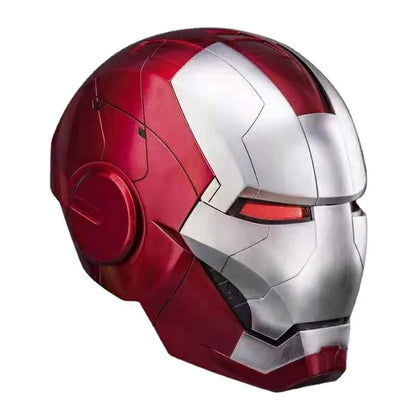 1:1 Iron Man Helmet Mk5 to Mk50 – Avengers War Machine Cosplay with Electric Open/Close, English Voice & Remote Control, Christmas Gift Toy