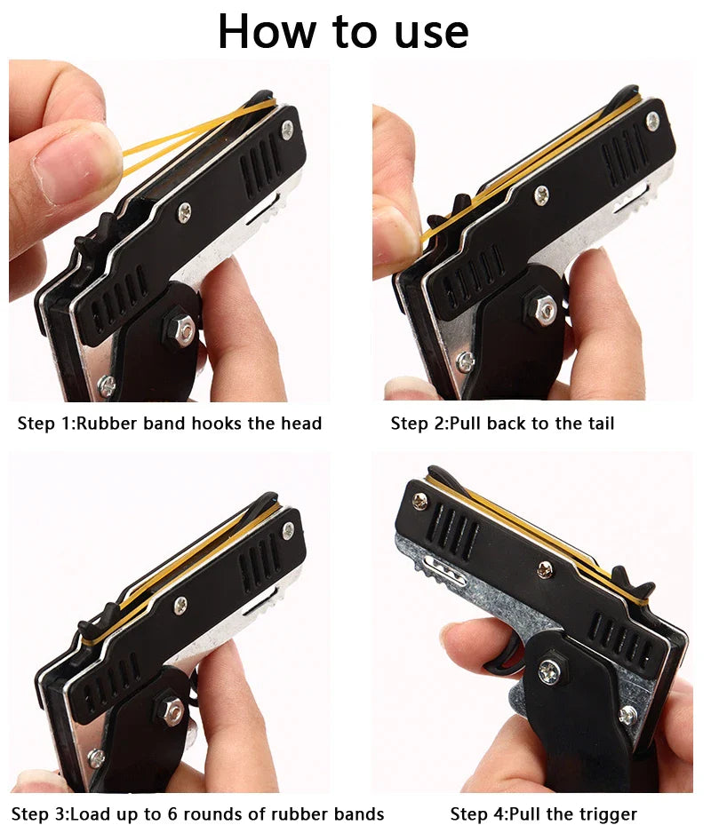 Mini Metal Gun Keychain – Folding Pistol Toy for Kids, Car Styling & Outdoor Gift