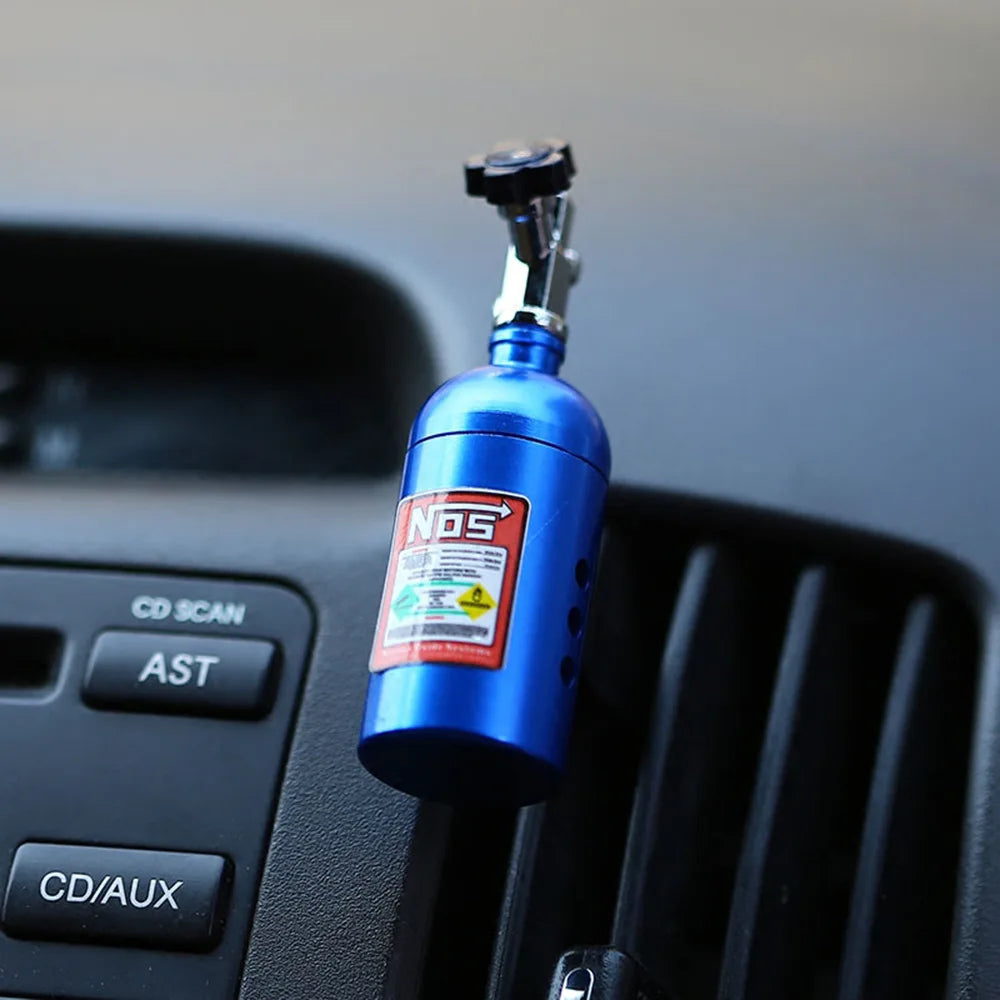 NO S Car Air Freshener - Blue Billet Aluminum Scent Vent Perfume, Fragrance Refill Freshener