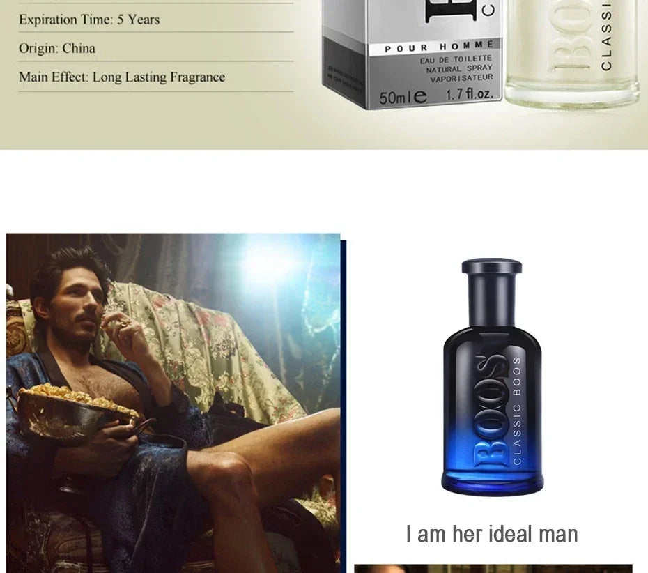 Hot Sale Men's Cologne – Fresh Temptation Perfume for Self-Confidence, Gentleman Fragrance Atomizer