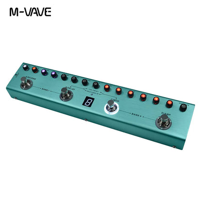 M-VAVE Tank-G Rechargeable Guitar Multi-Effects Pedal with 36 Presets & 9 Preamp Slots