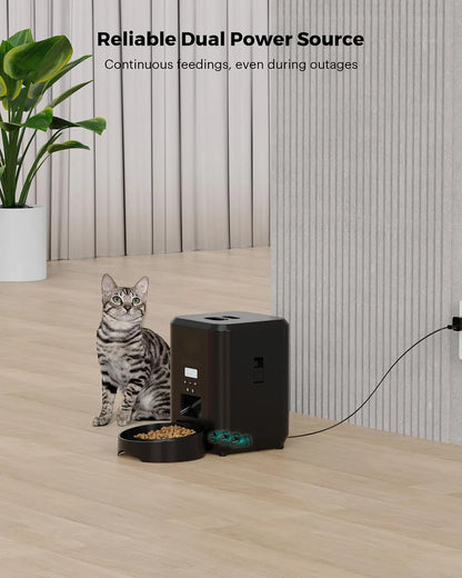 Smart Automatic Pet Feeder — Timed Cat & Dog Food Dispenser with Slow Feed Bowl
