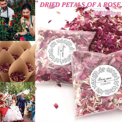 Natural Dried Rose Petals Confetti – 10g Biodegradable Wedding Flower Confetti for Party Decoration, DIY Crafts & Handmade Gifts