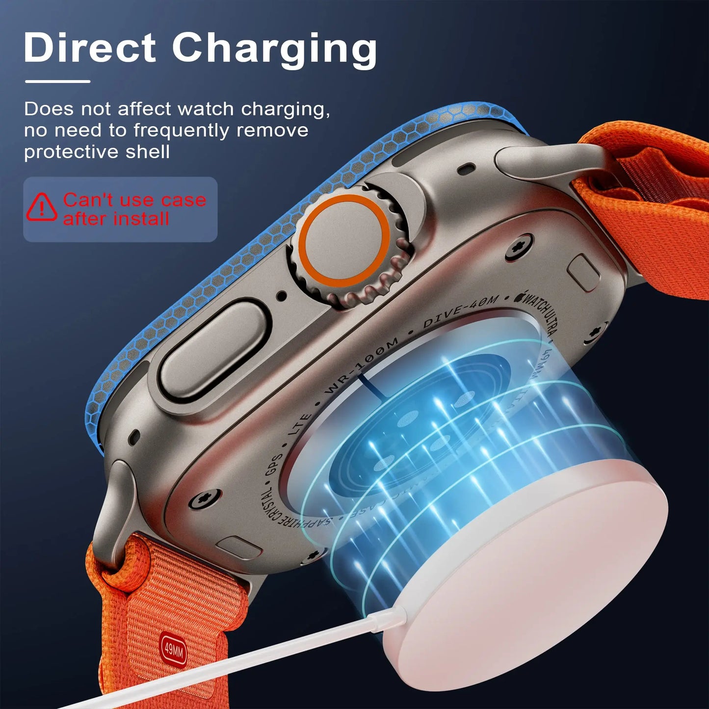 Tempered Glass Screen Protector for Apple Watch Ultra 2 49mm – Anti-Scratch HD Full Film with Metal Bumper, iWatch Ultra Accessories