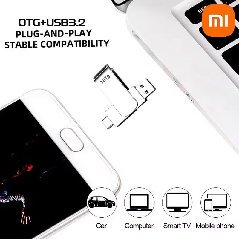 Xiaomi Mijia USB 3.2 High-Speed Waterproof Flash Drive — Up to 16TB Portable Pen Drive (2025)