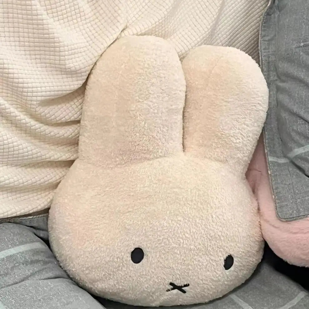 Miffy Black-Eyed Plush Doll - Kawaii Soft Bed & Sofa Cushion Pillow Gift for Kids