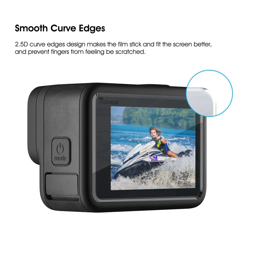 Protective Silicone Case for GoPro Hero 12/11/10/9 Black – Tempered Glass Screen Protector & Lens Cap Cover Accessory