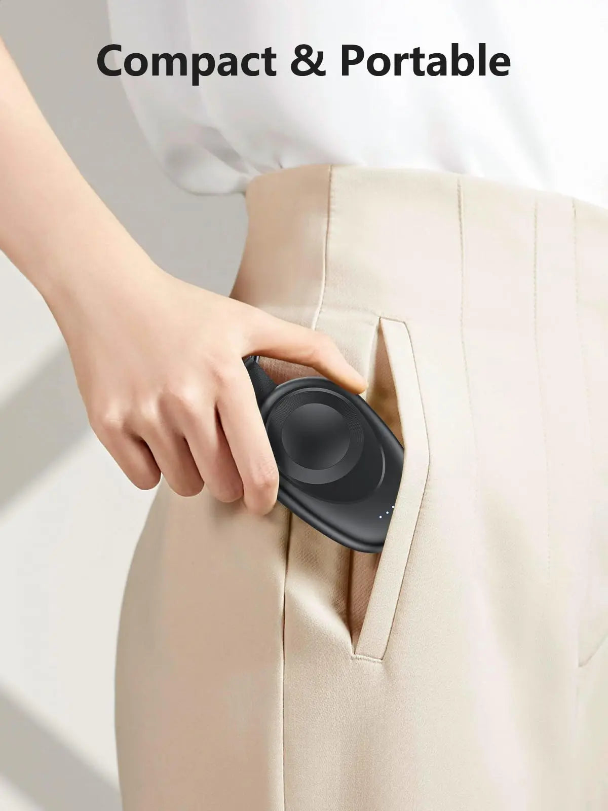 1400mAh Portable Wireless Charger & Power Bank — Magnetic Keychain Charging for Galaxy Watch 7/Ultra/6/5 Pro/4/3/Active 2