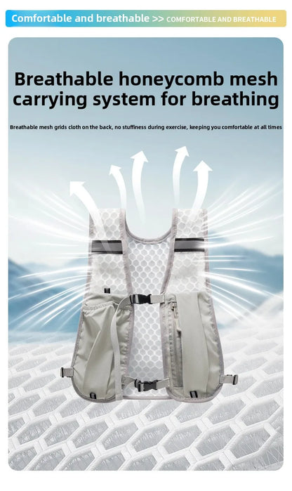 Lightweight Reflective Running & Biking Vest | Hydration Chest Pack with Phone Storage Pocket