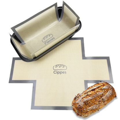 Silicone Bread Loaf Pan Liners – Reusable Nonstick Baking Mat for 9.5x5 Inch or 1.5LB Bread Pans, Heat Resistant