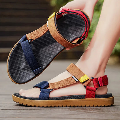 2026 Men’s Lightweight Summer Sandals – Breathable Anti-Slip Outdoor Beach Shoes | Soft Flat Sole Open-Toe Walking Casual Sandals