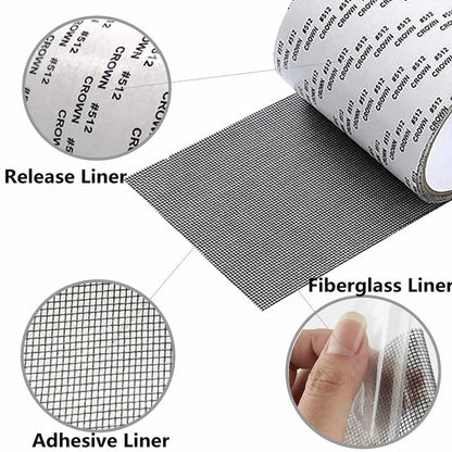 200*5cm Window Mosquito Net Repair Tape | Self-Adhesive Window Screen Patch | Strong Anti-Insect Fly Mesh Repair for Broken Holes