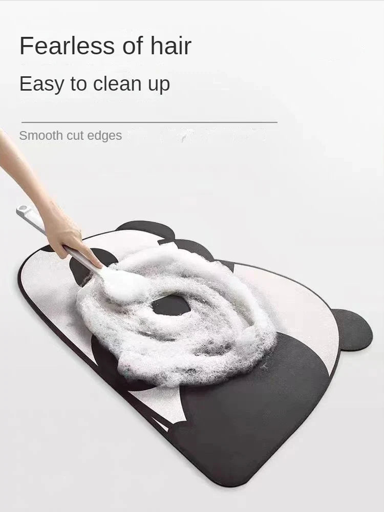 Cute Diatom Super Absorbent Bathroom Mat – Cartoon Non-Slip Mud Toilet Pad, Quick-Drying Floor Mat