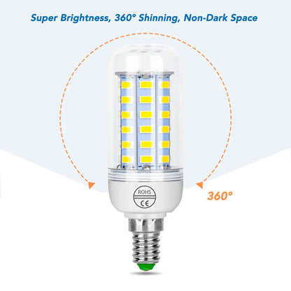 LED Light Bulb E27 E14 Corn Lamp GU10 Spotlight - 220V Lampada G9 Bombilla B22 Ampoule, Energy Saving for Home Living Room