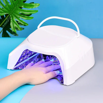 Advanced Mirror-Finish Dual Light Nail Lamp – 86W Rechargeable Portable LED UV Nail Machine