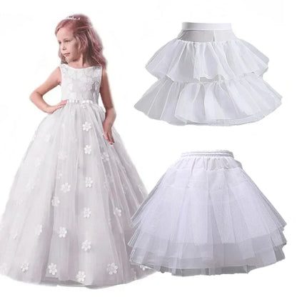 Flower Girls Petticoat Underskirt - Lolita Tutu Skirt for Cosplay, Ballet & Party Dresses
