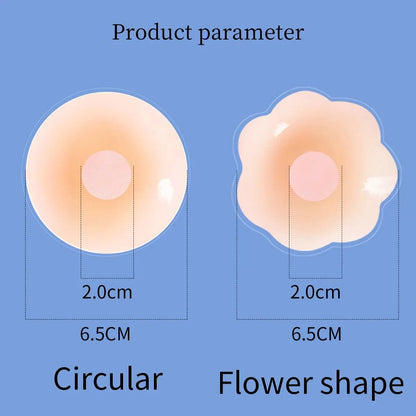 6-Pack Silicone Invisible Chest Patches – Anti-Glare, Breathable & Sexy Lingerie Covers