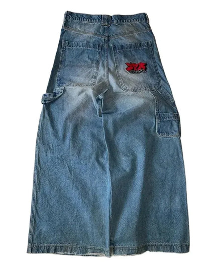 Y2K Baggy Jeans for Men & Women – 2000s Vintage Embroidered High-Quality Hip Hop Wide Leg Streetwear