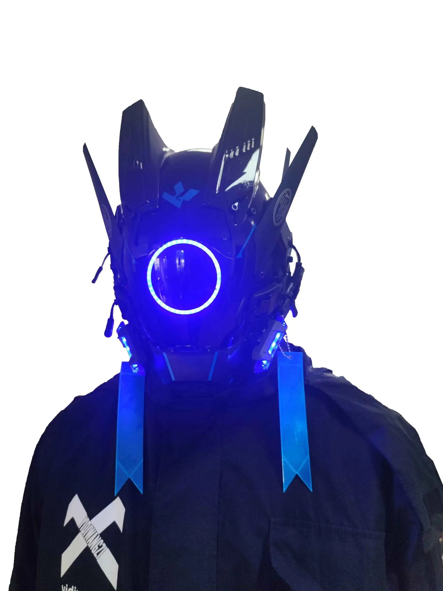 JAUPTO Punk Mask Helmet Cosplay for Men – Futuristic Techwear for Halloween, Party & Music Festival Accessories