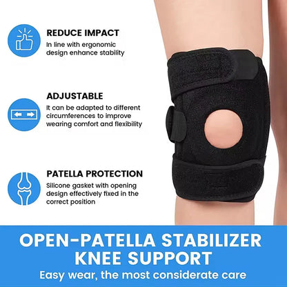 Orthopedic Knee Brace - Adjustable Patella Support Knee Pad for Joint Pain Relief Sports Protection Meniscus Ligament Guard