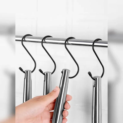 10/50pcs Metal S-Shape Hooks – Multi-Function Hangers for Kitchen, Bathroom, Bedroom, Clothes, Bags & Plants
