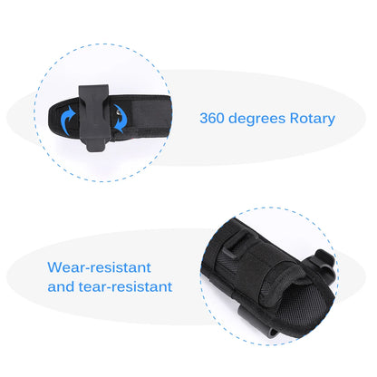 Durable Tactical Flashlight Pouch: 360 Degree Rotary Holster Belt Case for Hunting - Lighting Accessory for Survival Kits