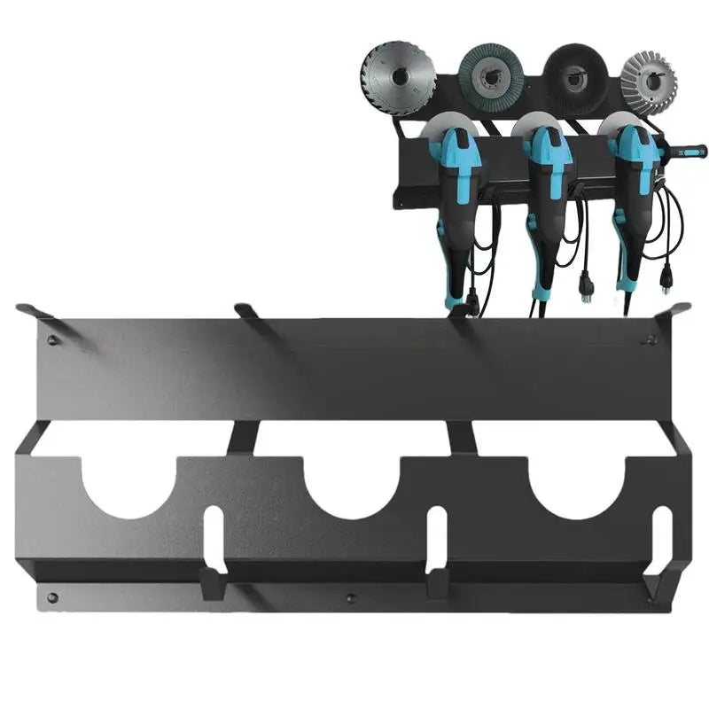 Wall-Mount Angle Grinder Holder – Stand & Cable Storage Rack for Disc Grinders, Cutting and Polishing Machines