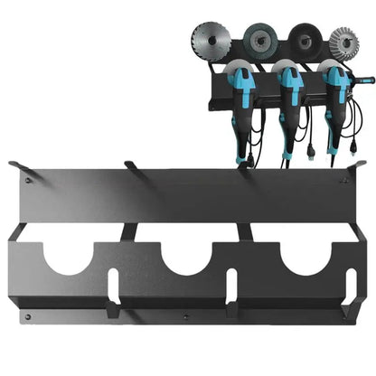 Wall-Mount Angle Grinder Holder – Stand & Cable Storage Rack for Disc Grinders, Cutting and Polishing Machines