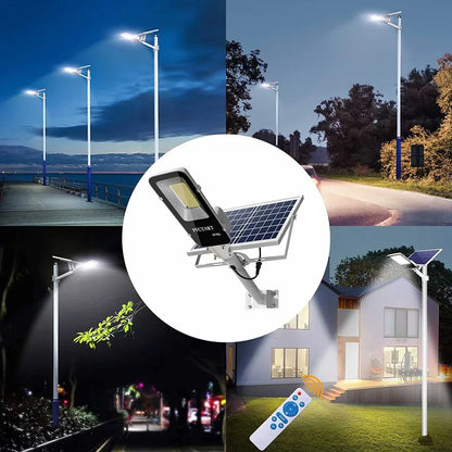 200W Outdoor Solar Street Light — Powerful 6000mAh Waterproof LED, Automatic Dusk-to-Dawn for Garage & Garden