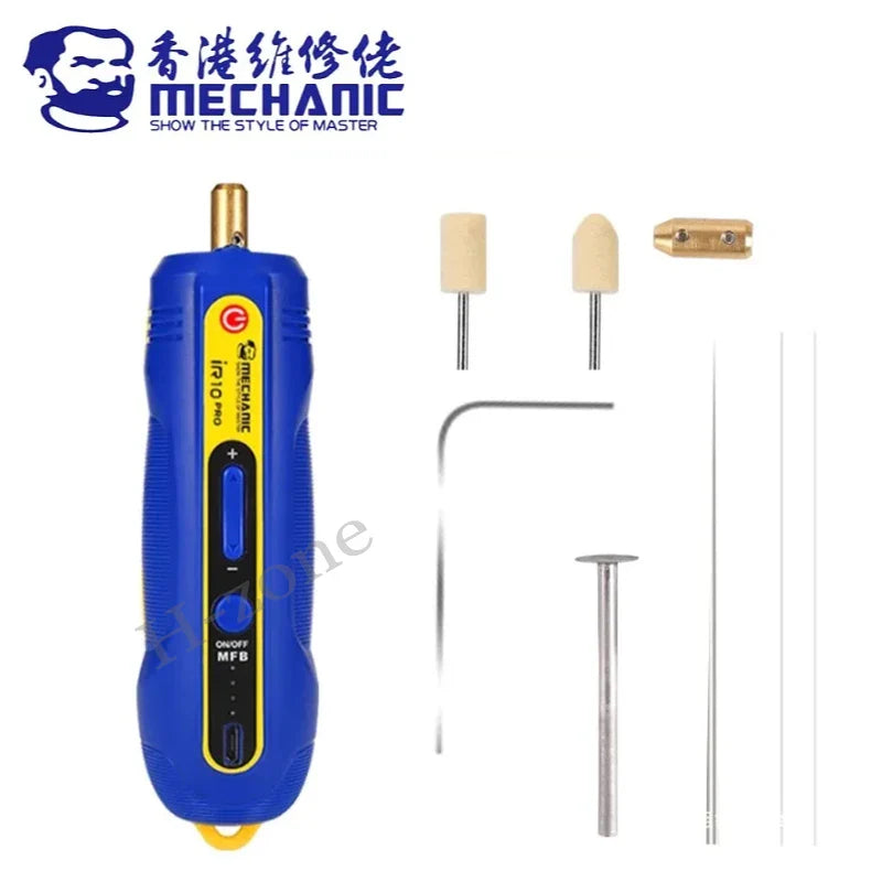 MECHANIC IR10 Pro IR13 IR14 IR16 Electric OCA Glue Removal Tool – Rechargeable Phone Screen Cleaning, Grinding & Polishing Tool