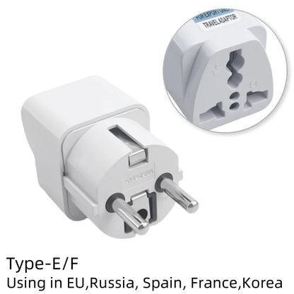 Universal Travel Plug Adapter – AU/UK/US to EU Power Socket Converter AC Outlet