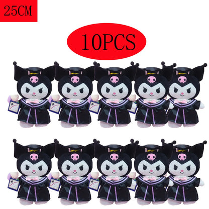 Anime Plush 25cm – Cinnamoroll, My Melody, Kuromi & Hello Kitty Kawaii Soft Stuffed Graduation Doll Gift