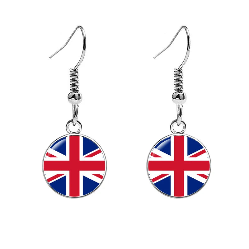 France National Flag Earrings - Multicolor Country Flag Jewelry for Women, Travel Pride & Celebration Gifts