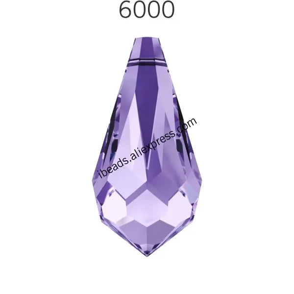 Austria Crystal Drop Pendant - Genuine 6000 Series Rhinestone Charm Bead for DIY Jewelry Making