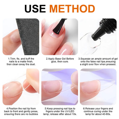 Solid Nail Glue for Press-On Nails – Acrylic Gel Adhesive for Manicure Extensions and Long-Lasting False Nails