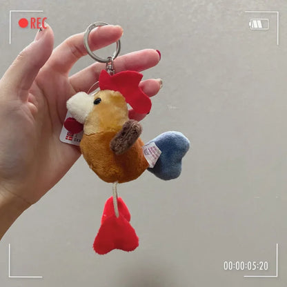 Cartoon Kawaii Animal Plush Keychain – Cute Small Animal Backpack Pendant, Creative Soft Toy Accessory