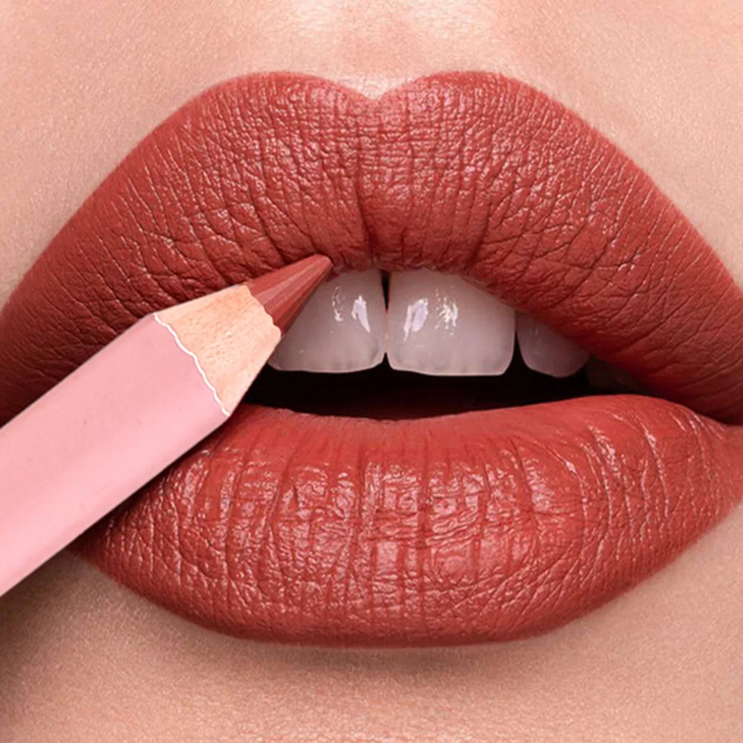 12-Color Matte Lipliner Pencil – Waterproof, Plumping Lip Liner for Natural Nude & Pink Shades | Professional Lip Contour Makeup