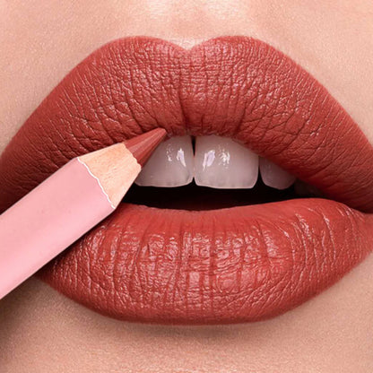 12-Color Matte Lipliner Pencil – Waterproof, Plumping Lip Liner for Natural Nude & Pink Shades | Professional Lip Contour Makeup