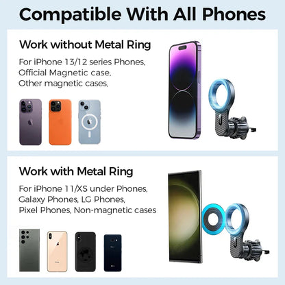 Joyroom Magnetic Car Phone Holder – Universal Strong Air Vent Mount for iPhone, Samsung, LG, Google Pixel